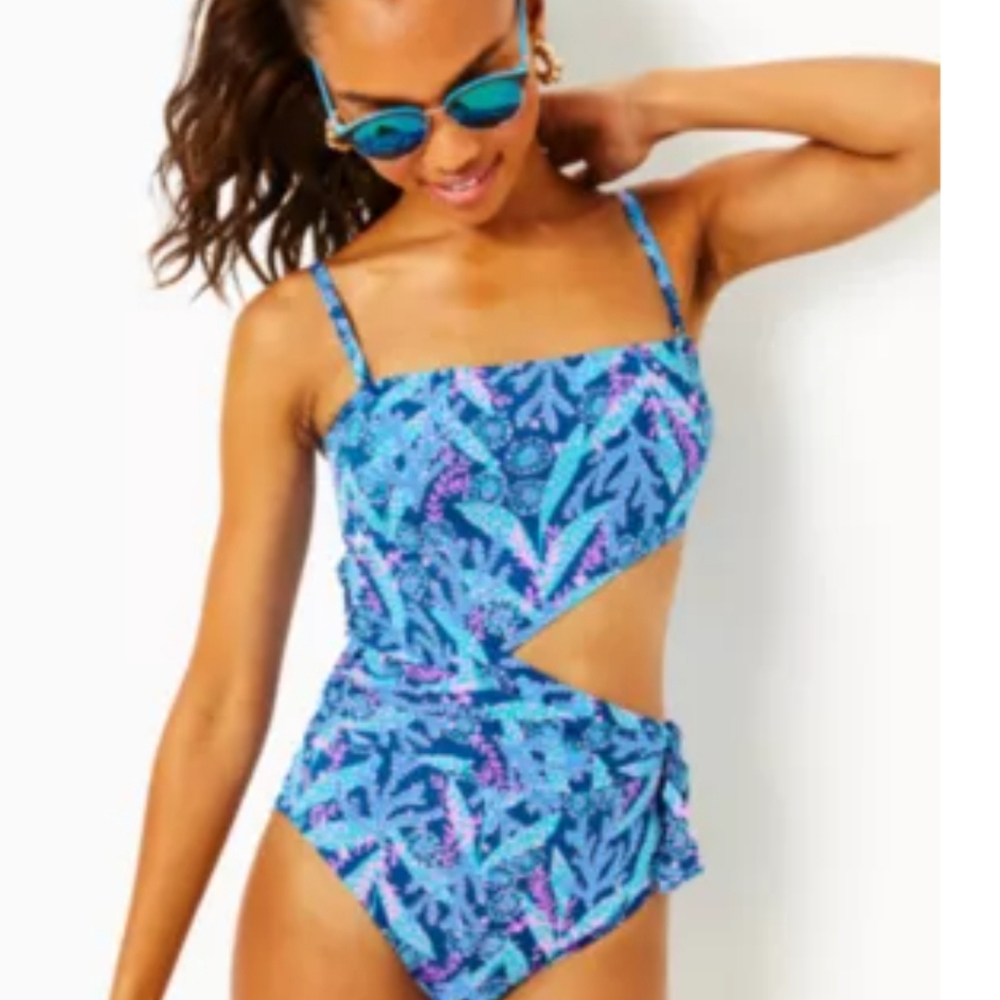 NWOT Lilly Pulitzer Blue and Purple One Piece Swimsuit